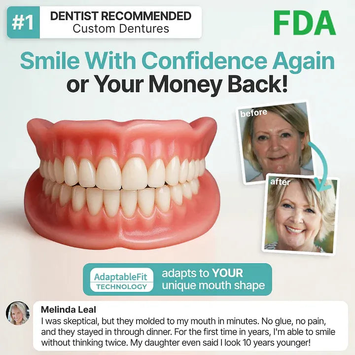 đEnds Today: 79% OFF! Medical Full Denture with Strong Suction